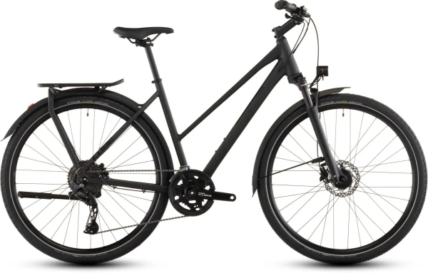 Photographie d'un vélo Cube noir