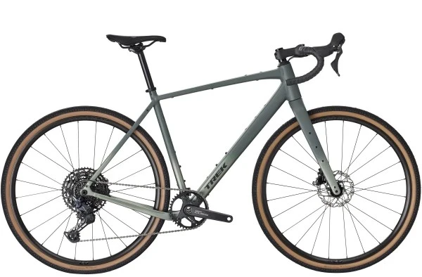 Photographie d'un vélo gravel trek vert